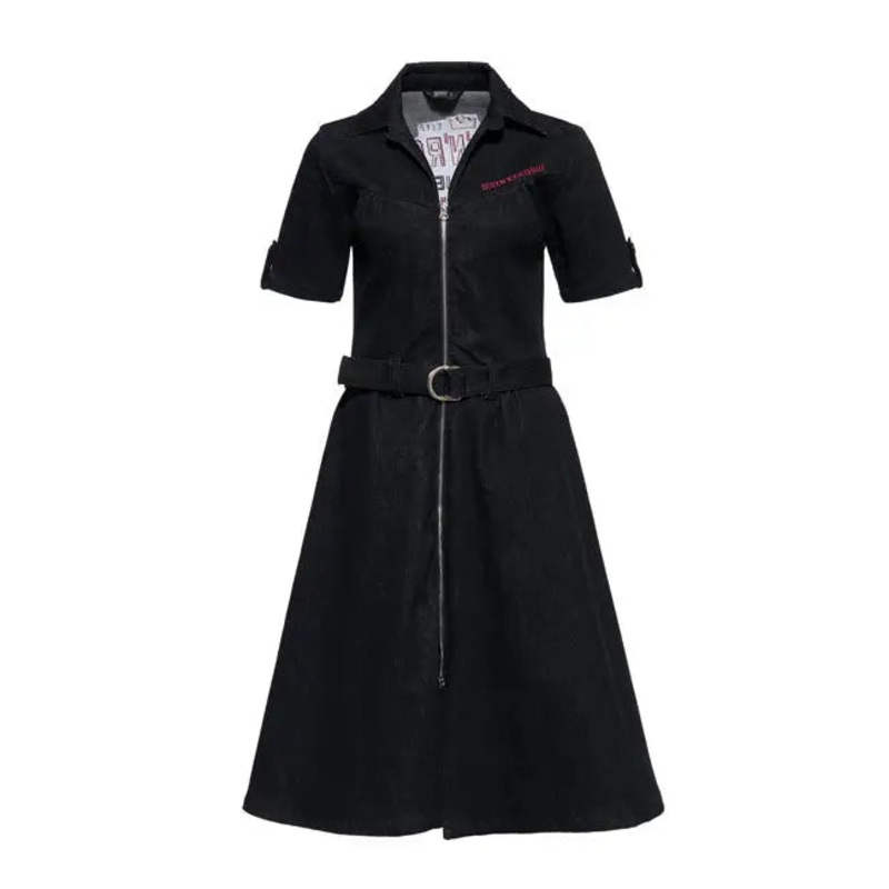 King Kerosin Queen Kerosin Rock N Roll Rebel Queens Retro Ladies Denim Dress Black