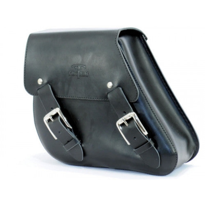Longride Leather Swing Arm Bag Black CUS281 – 5.8 Liters