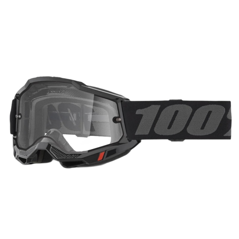 100% Accuri 2 Enduro Moto Goggles Black / Clear Lens