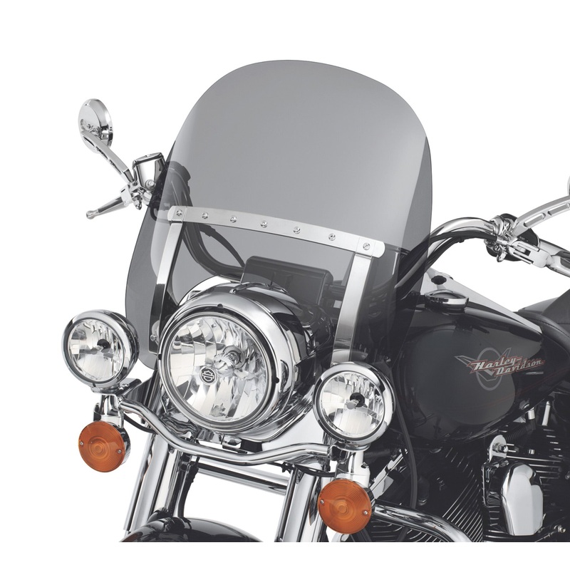 Harley Davidson 57357-07 Road King 14 in. H-D Detachables Wind Deflector WINDSHIELD ASSEMBLY COMPLETE TALL (GRAY) (DOMESTIC, CANADA)