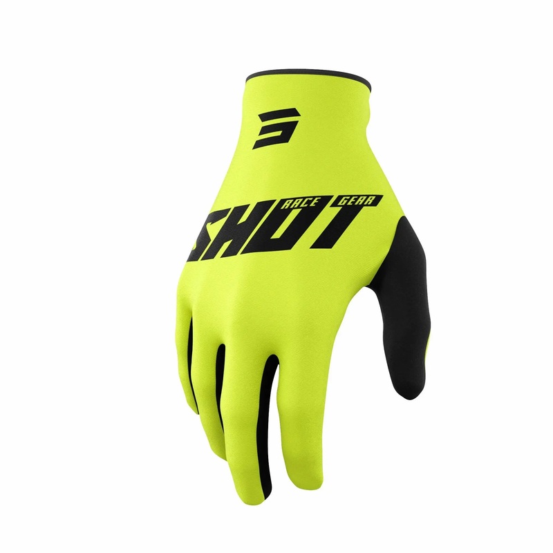 Shot Raw Gloves Burst Neon Yellow
