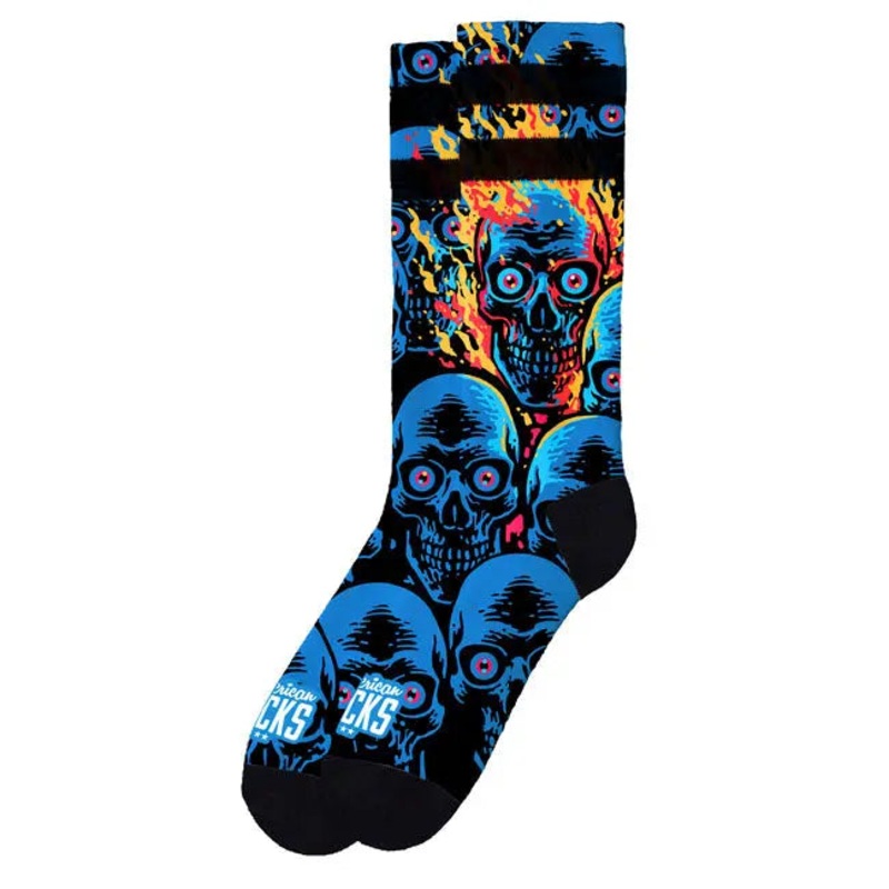 American Socks Mid High Knucklehead Socks Blue