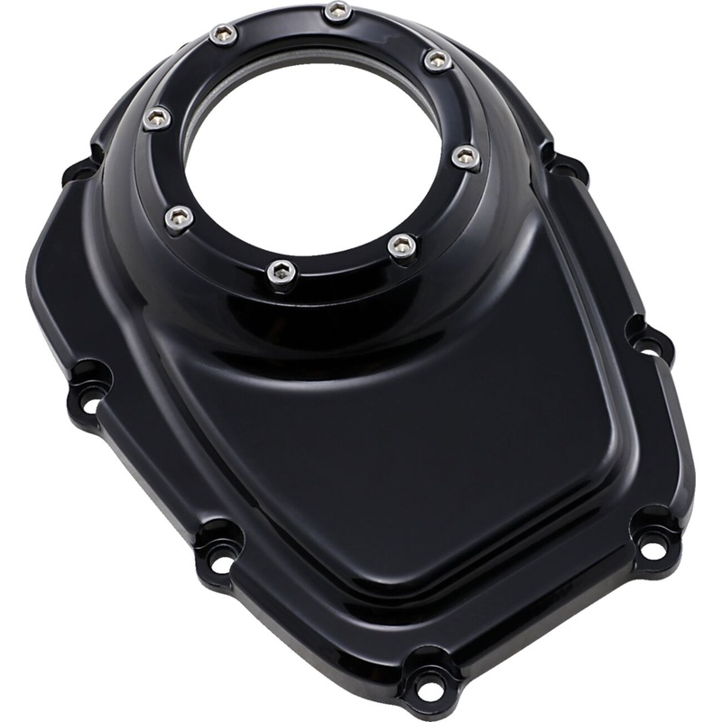 Assault Series CAM Cover With Window, Gloss Black – Milwaukee 8