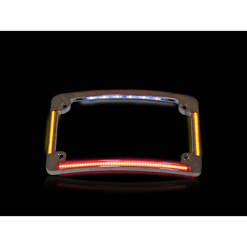 Curved Number Plate Frame, LED All-in One signals.