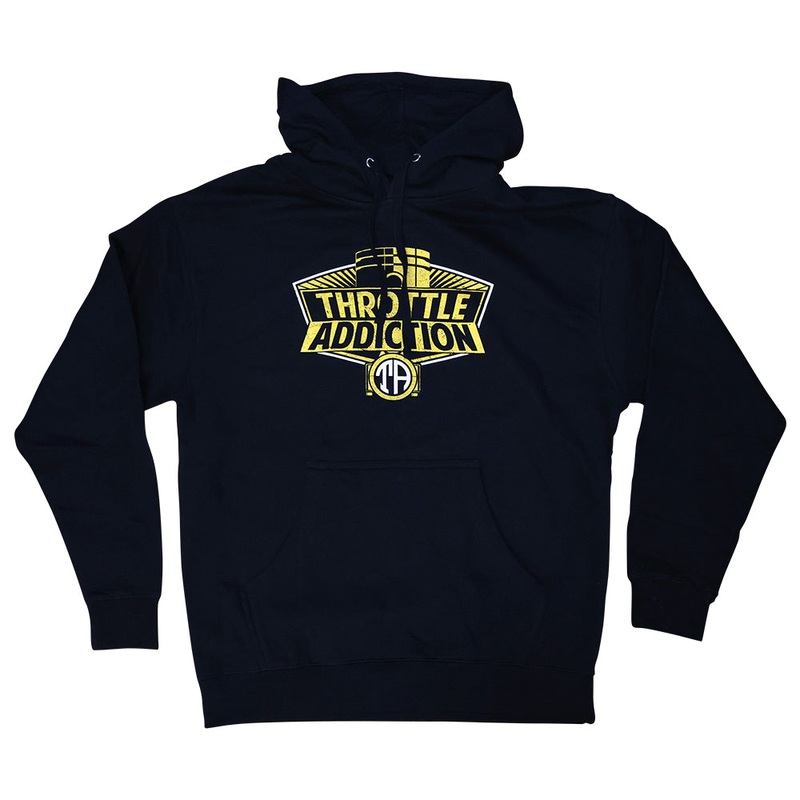 Throttle Addiction Piston Logo Hoodie – Black
