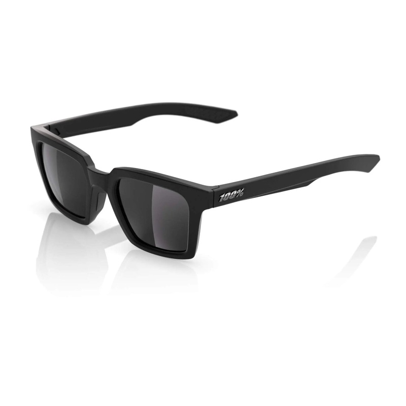 100% Erba Glasses Soft Tact Black / Smoke Lens
