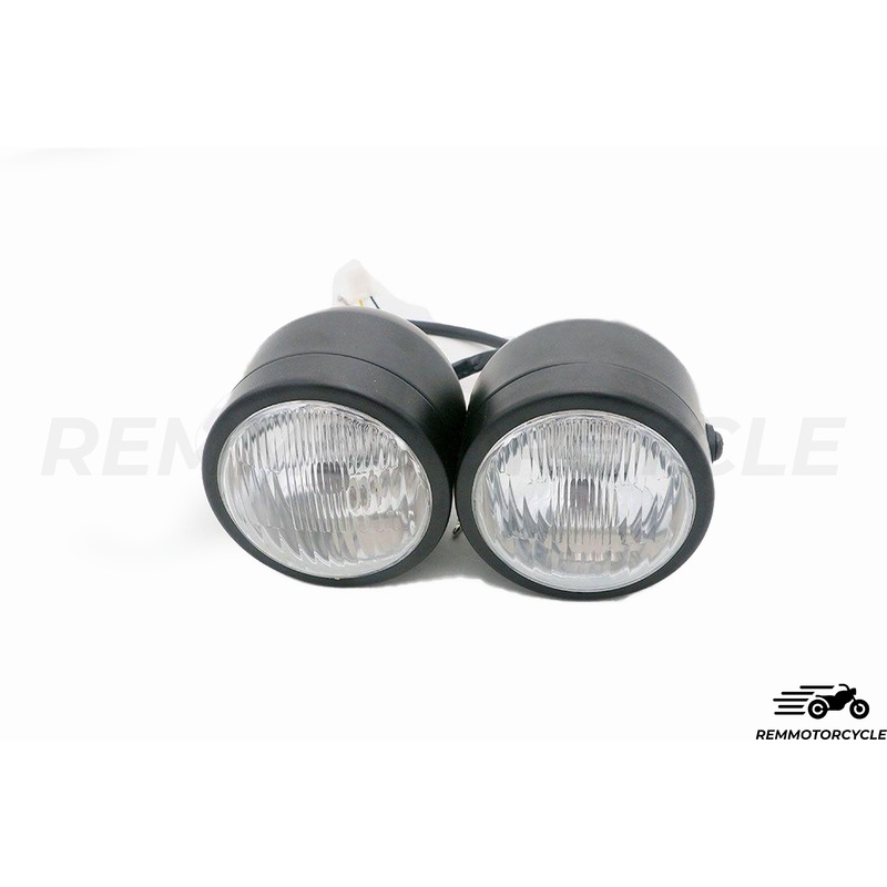 Double optic headlight Chrome or Black
