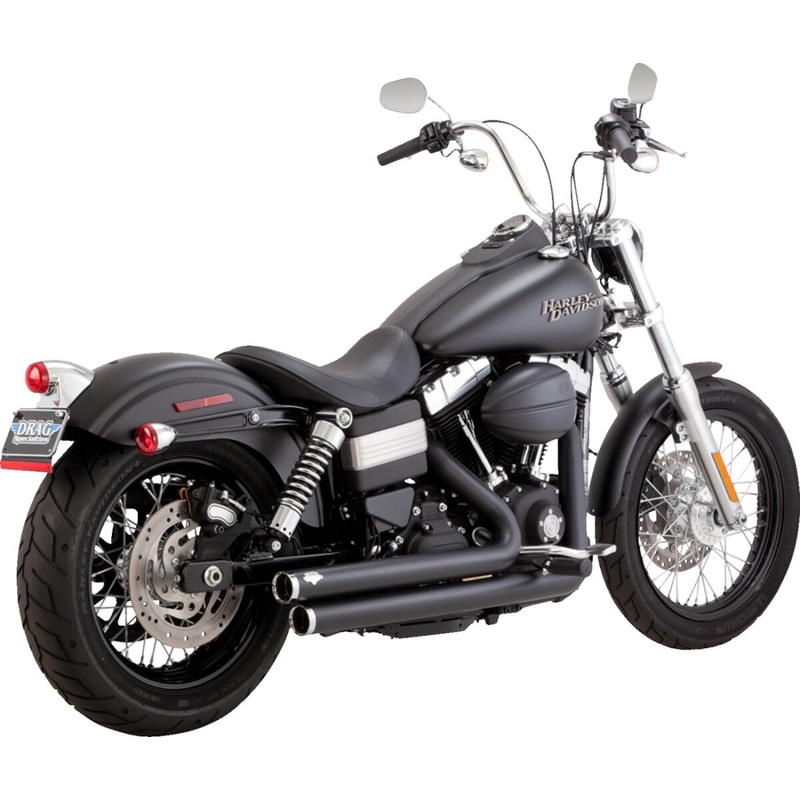 Exhaust Big Shots Staggered Matte Blk 06 09 Dyna