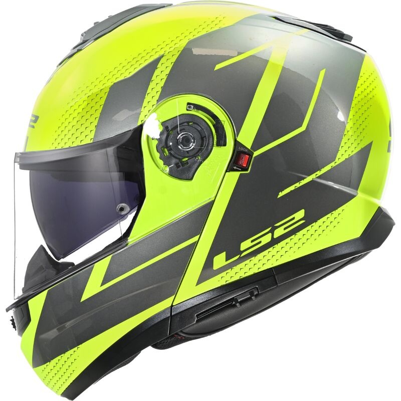 LS2 FF908 Strobe 2 Code Hi-Vis Yellow / Grey