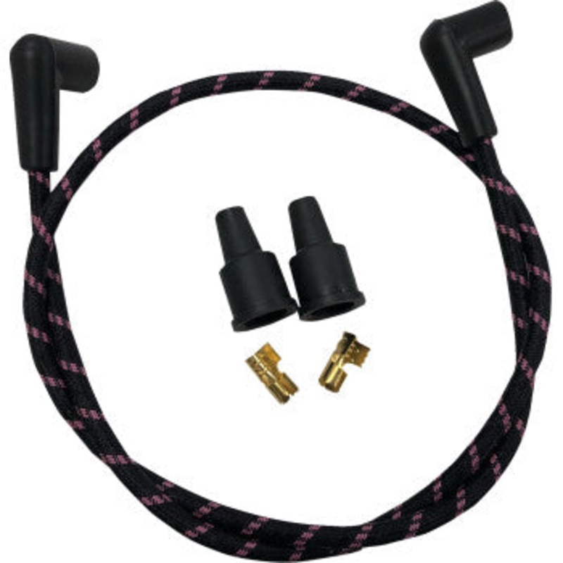 Electric Ignition Spark Plug Wire Kit -Black/Pink