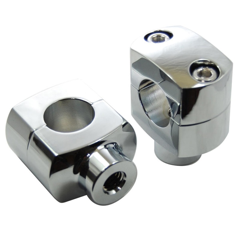 1″ Shorty Risers – Chrome