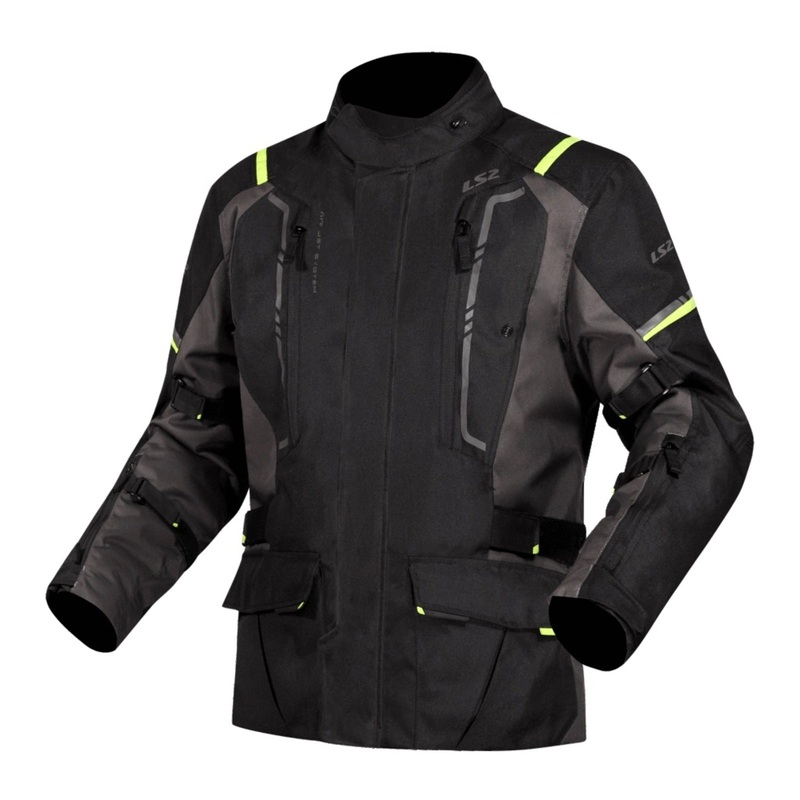 LS2 Narvik Men’s Jacket – Grey / Black / Hi-Vis Yellow