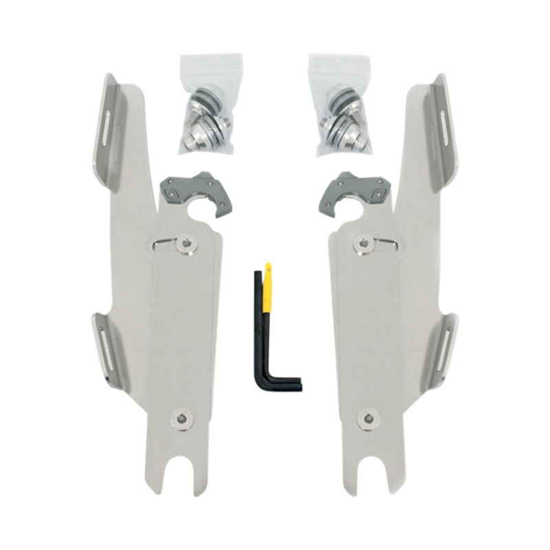 MEMPHIS SHADES – Fats/Slim Windshield Trigger-Lock Complete Mount Kit – Batwing Mounting Kit – Covered Forks – Without Lightbar
