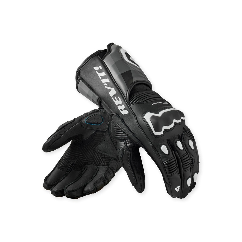 Revit Quantum 3 Leather / Textile Gloves Black / White