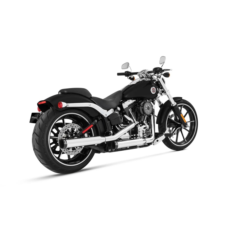 EXP – 3″ SOFTAIL SLIP-ONS CHROME WITH BLACK STRAIGHT END CAP – FITMENT 1