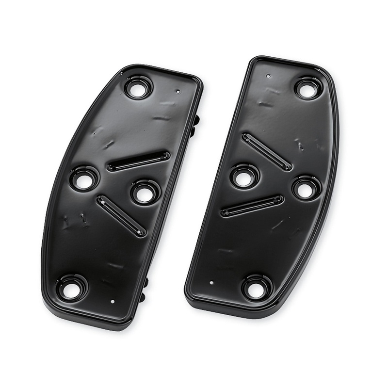 Harley Davidson 51322-08 Black Rider Footboard Pans – Traditional Shape FOOTBOARD PANS,TRADITIONAL,BLA