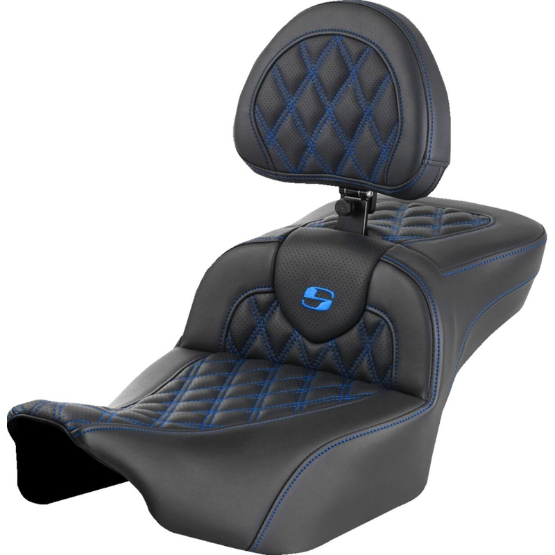 Roadsofa LS Extended Reach With Driver’s Backrest Seat, Blue Stitch – 23+ Touring
