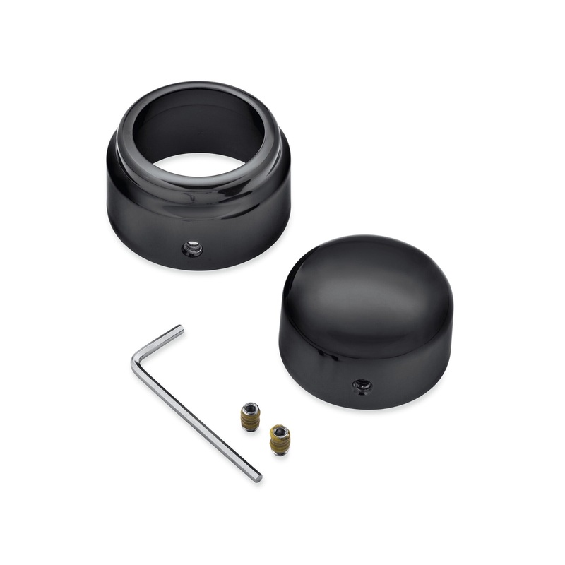 Harley Davidson 43000109 Rear Axle Nut Covers – Gloss Black KIT,AXLE,NUT,BLACK