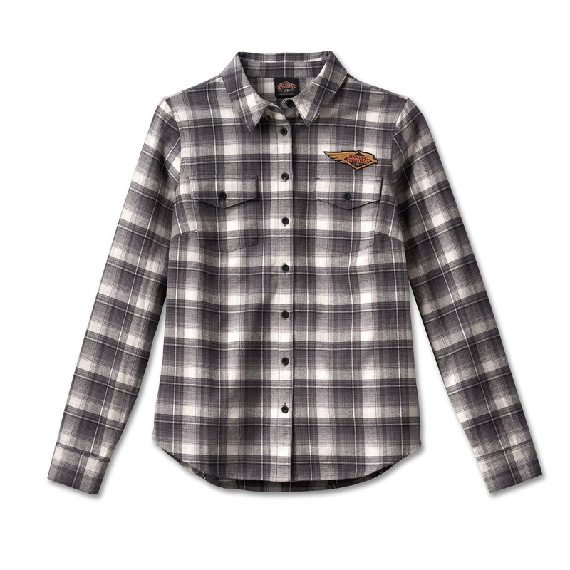 Genuine Harley-Davidson Women’s 120th Anniversary Retro Flannel Shirt 96745-23VW