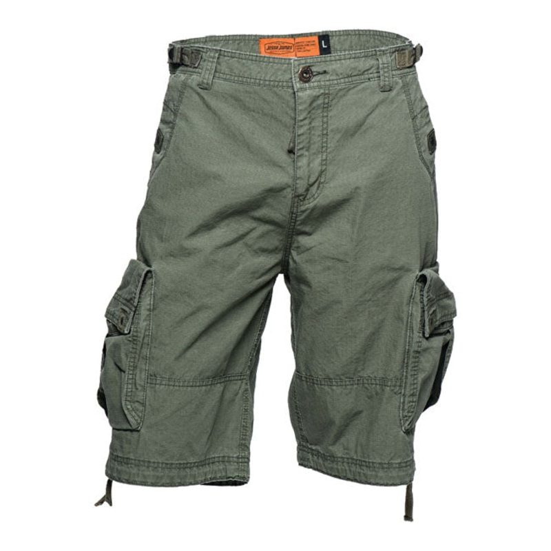 West Coast Choppers Caine Ripstop Cargo Shorts Olive Green