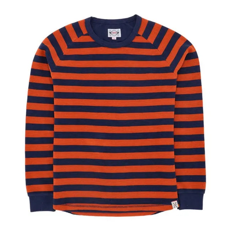 13 And A Half Magazine Waffle Jersey Orange / Navy
