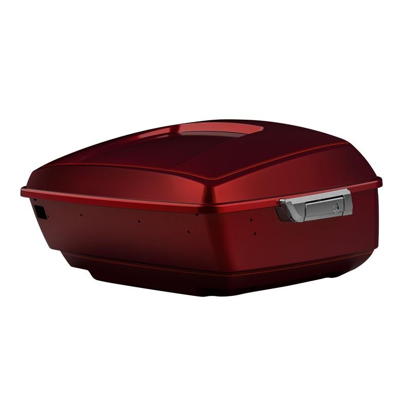 HR3 Mysterious Red Sunglo King Size Tour Pack Luggage with Speaker Cut Outs For 15-24 Harley Touring