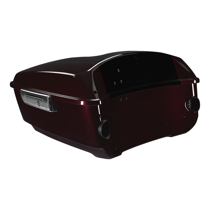 HR3Midnight Crimson / Vivid Black 2022UL King Size Tour Pack Luggage with Speaker Cut Outs For 14-24 Harley Touring