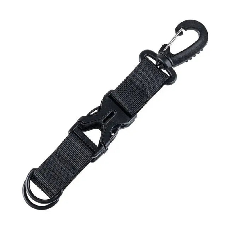 Army Surplus Carabiner Keychain Holder Black