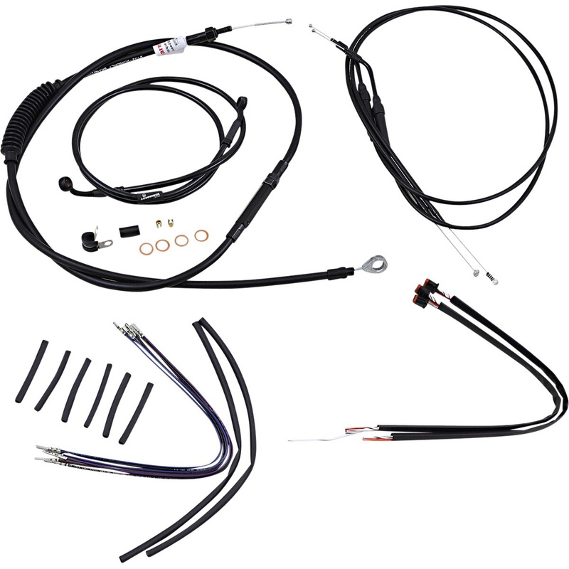 Cable Kit 14″ Black Vinyl Stainless Steel Handlebar W/O Abs