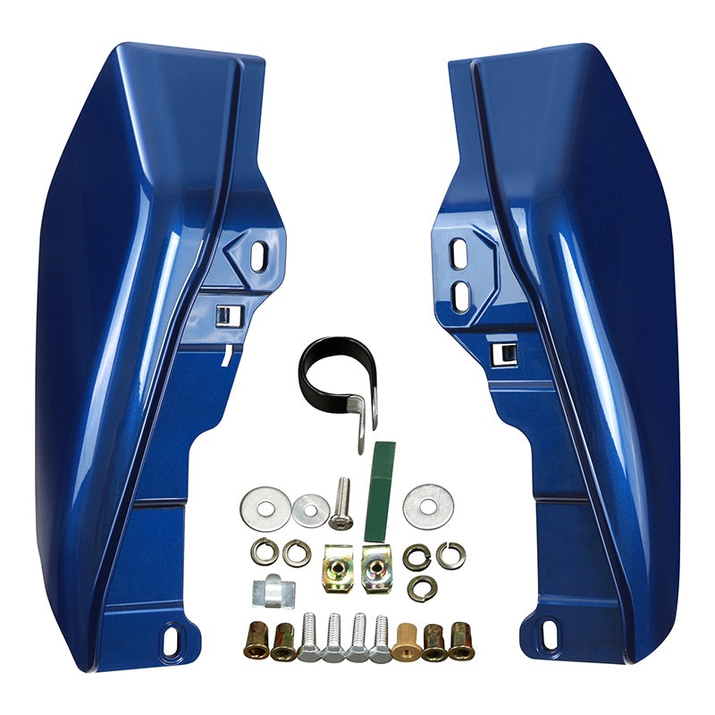 HR3 Superior Blue Mid-Frame Air Deflectors For Harley Touring and Trike Models  09-24