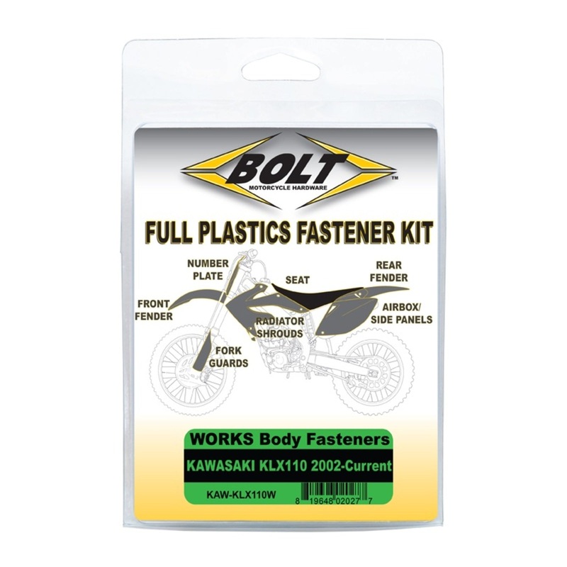 Bolt Body Work Fastener Kit Kawasaki KLX110 ’02-Current (Works Kit)