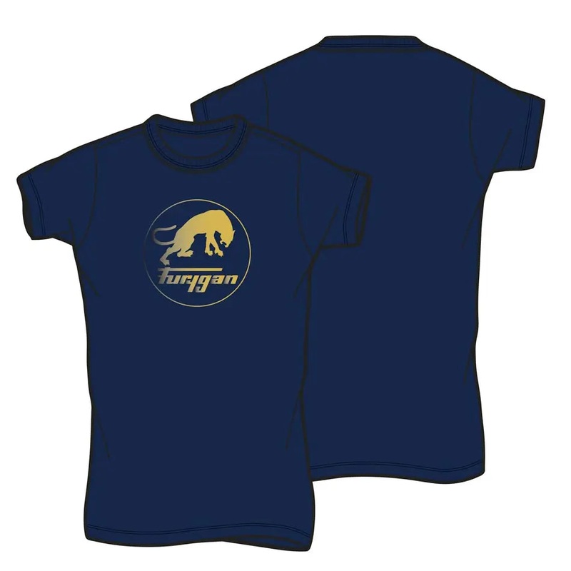 Furygan Corpo TS Logo Ladies T-Shirt Navy / Gold