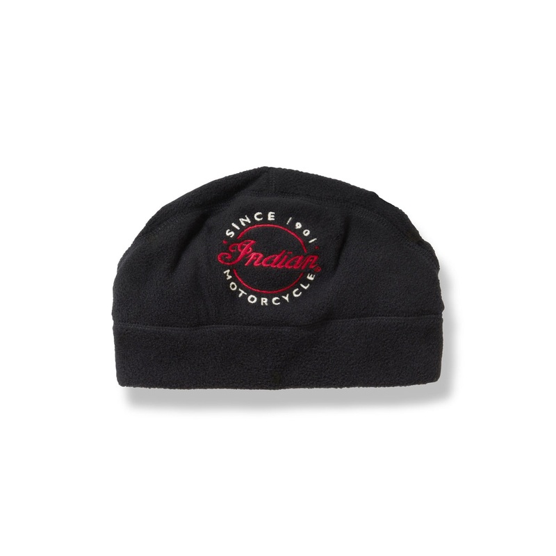 Men’s Script Fleece Beanie, Black