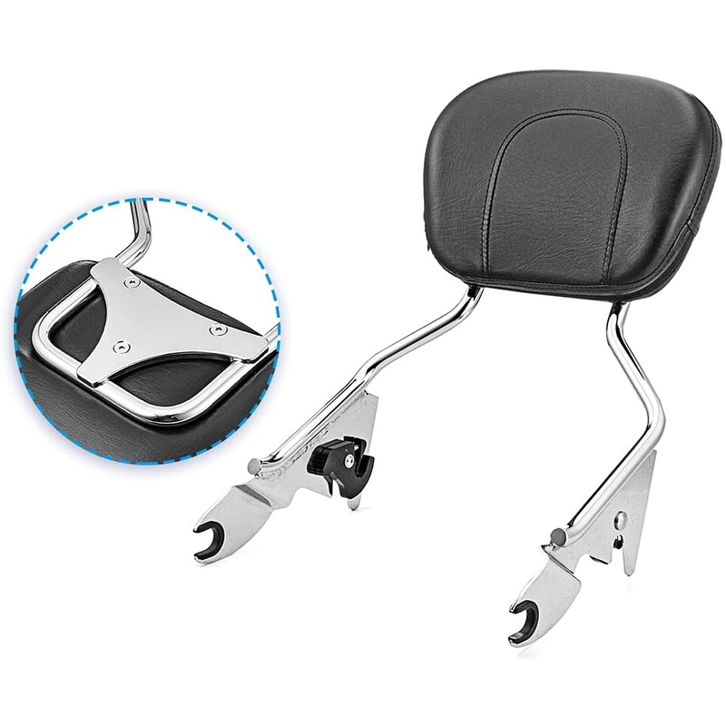 2009-2024 Harley Road King Street Glide Passenger Backrest Sissy Bar Luggage Rack Docking Kit