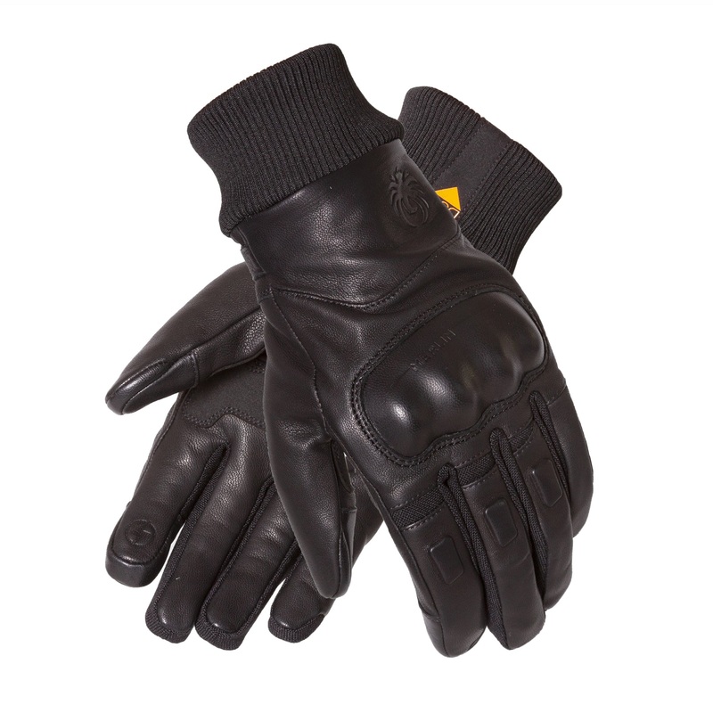 Merlin Nelson Hydro D3O Leather Gloves Black