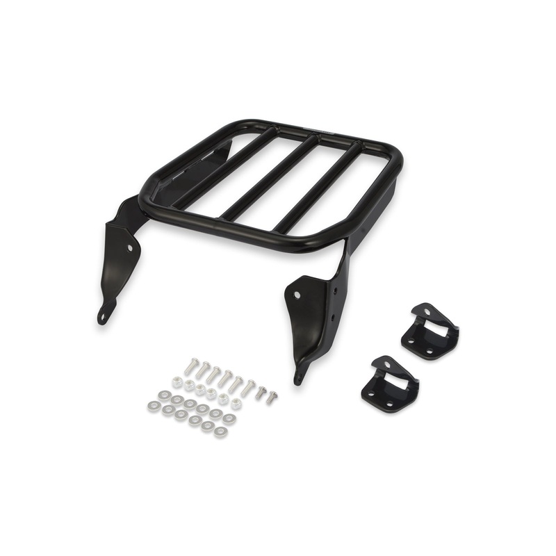 2018-2025 Harley Softail Street Bob Deluxe Gloss Black Bolt-on Luggage Rack Mount Kit