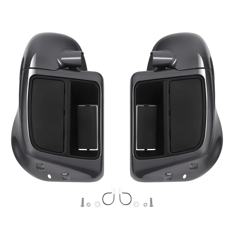 HR3 Gauntlet Gray Metallic Vented Lower Fairing Kit For Harley Touring models 2014-2024