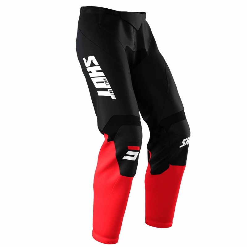 Shot Raw Trouser Burst Red