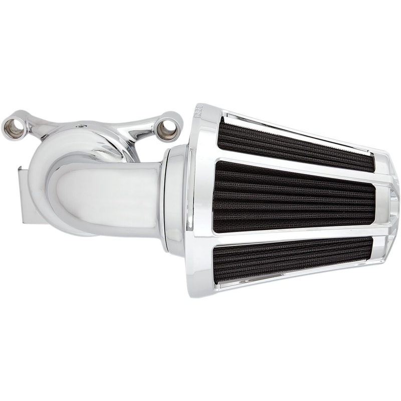 Beveled Monster Sucker Air Cleaner, Chrome – 00-17 Twin Cam