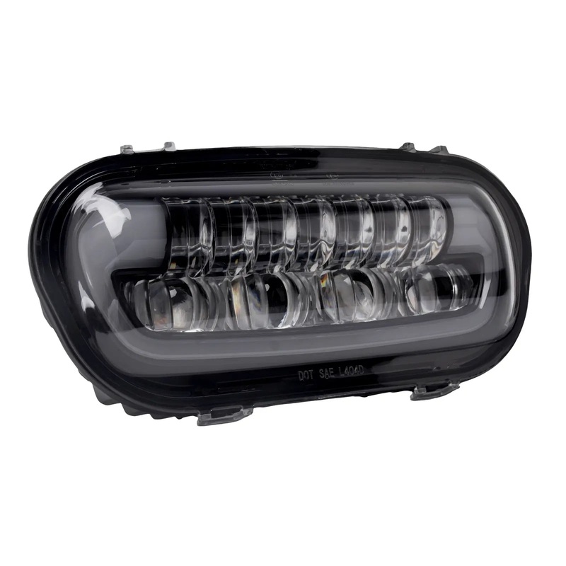 Front White LED High Low Beam Headlight w/ Mounting Bracket For Harley Softail Fat Bob ’08-’24