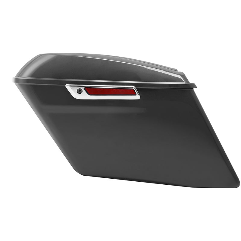 HR3 Industrial Gray CVO Stretched Saddlebags For 14-23 Harley Touring