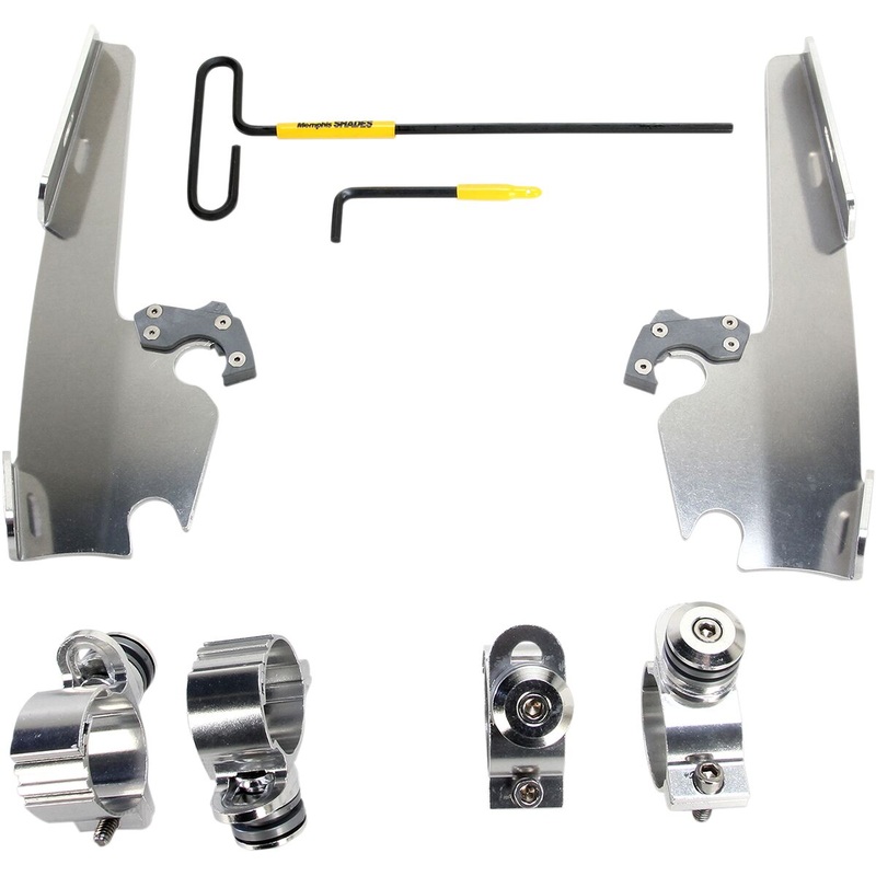 Memphis Fats / Slim Trigger-Lock Mounting Hardware, Polished- 10-19 Sportster