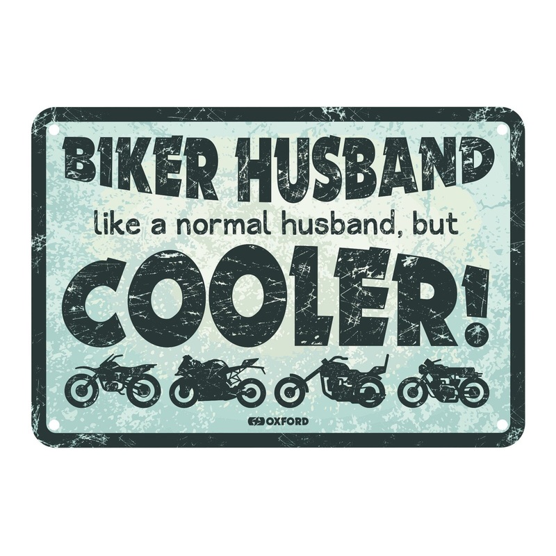 Oxford Garage Metal Sign: “Biker Husband Cooler”