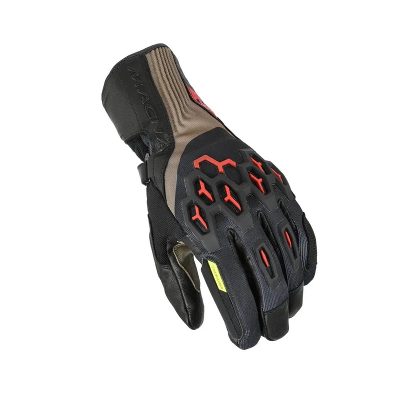 Macna Brawler RTX Textile Gloves Taupe / Red / Black