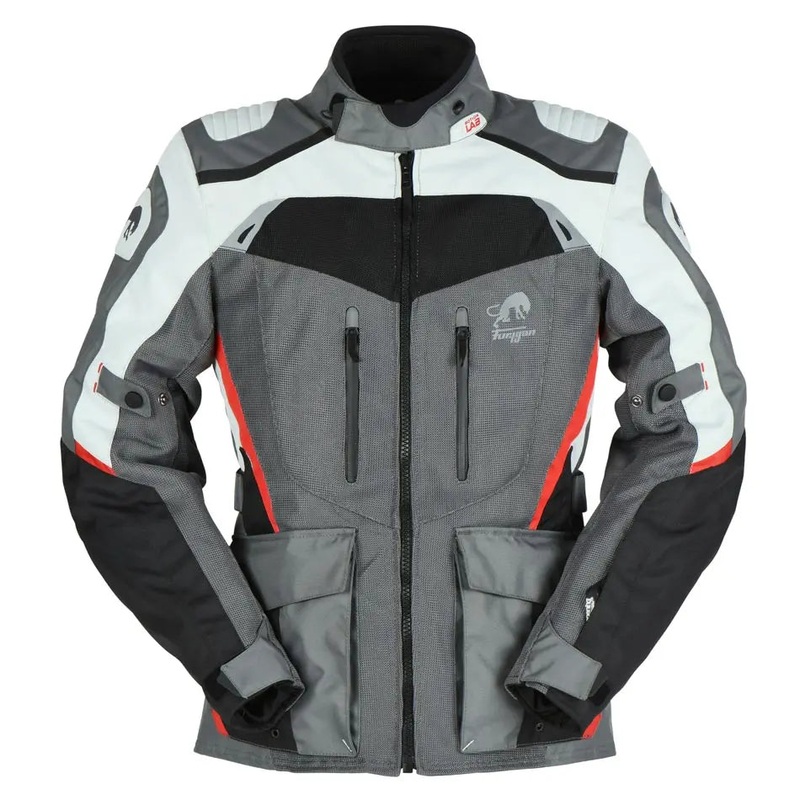 Furygan Apalaches Vented 2W1 Textile Jacket Black / Grey / Red
