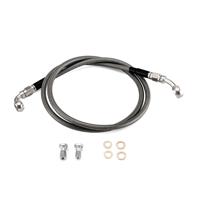 Harley Softail Deluxe / Rocker / Fat Boy 47″ Extended Length Non-ABS Hydraulic Front Brake Line Kit for 16″-18″ Handlebar