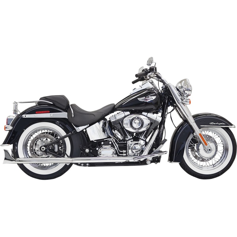 True Duals 30″ Long Fishtail Mufflers, Chrome – Softail (No Baffle)