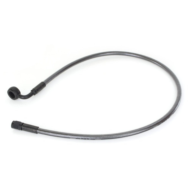 26in. Upper Front Brake Line with 12mm x 90 Degree Banjo – Black Pearl.