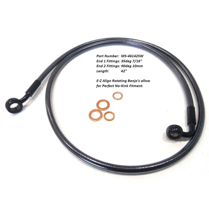 MS 42in. E-Z Align Front Brake Line – Black Pearl.