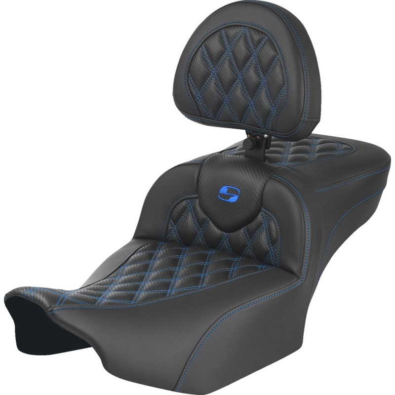 Roadsofa Extended Reach CF LS With Driver’s Backrest Seat, Blue Stitch – 23+ Touring